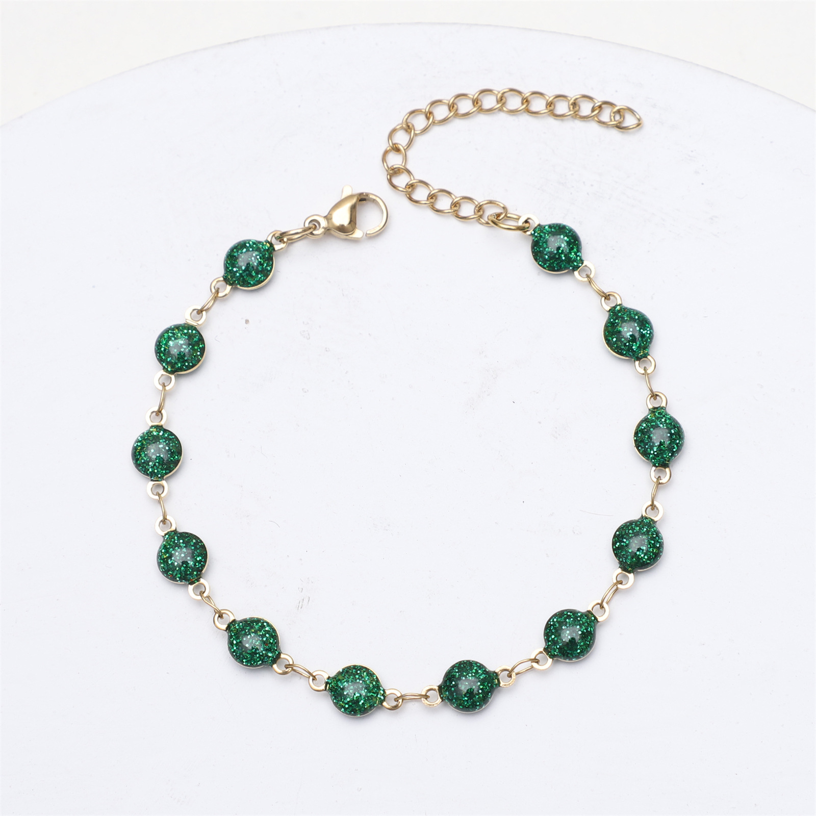 Titanium Steel Material Wholesale Jewelry IG Style Geometric Solid Color Titanium Steel Jewelry Set