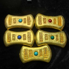 工艺品清代五帝镶嵌宝石金锭单个价格皇帝随机发货