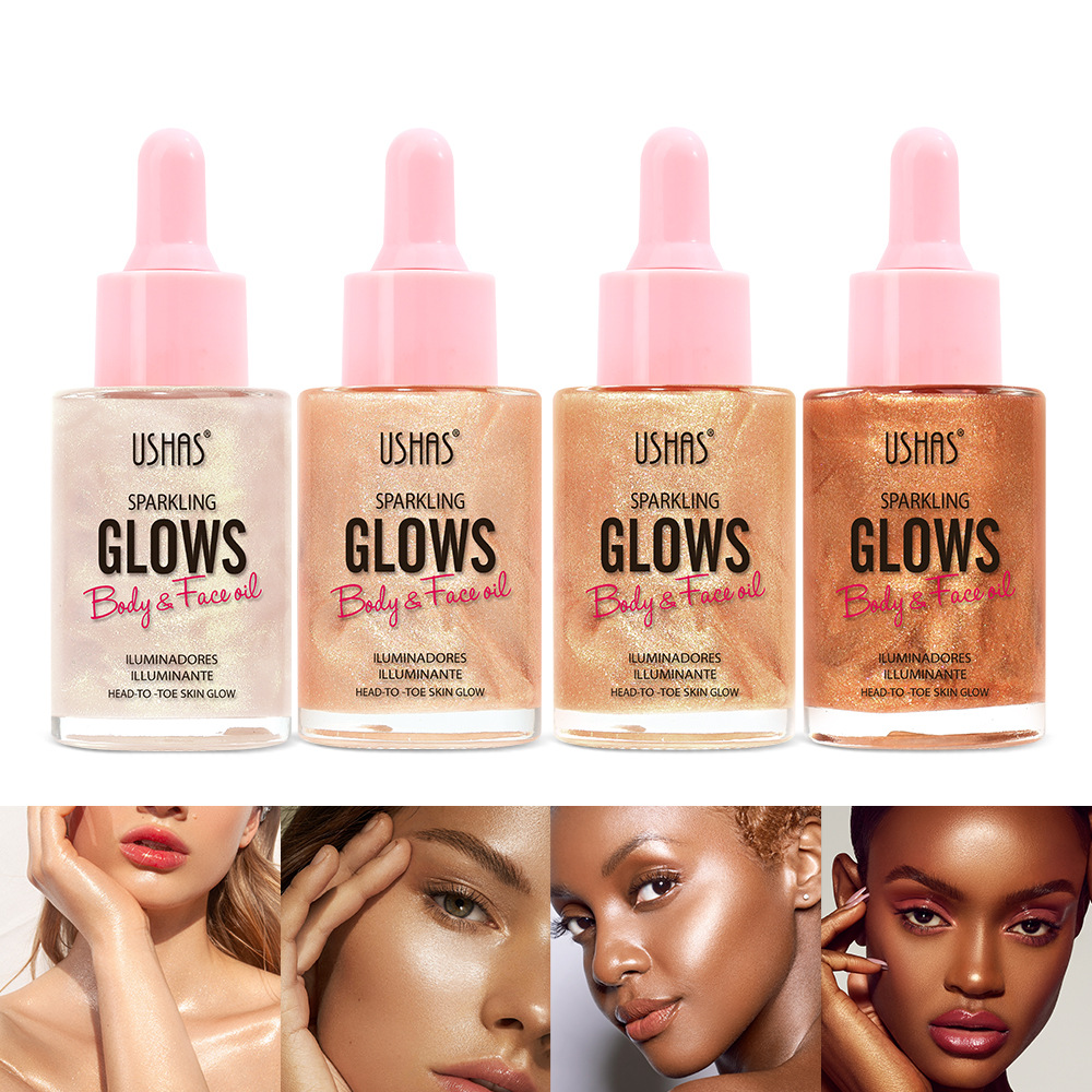 (caja de exhibición) USHAS punto transfronterizo venta caliente de polvo flash goteo de aceite de alto brillo UC024A
