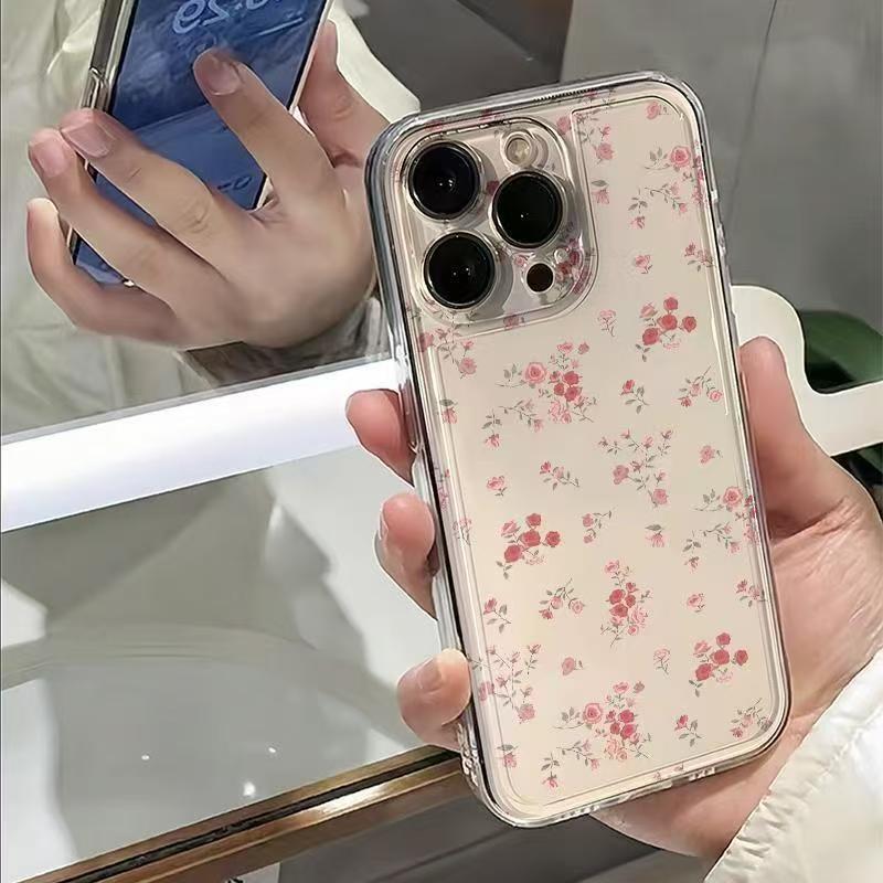 French romántico pequeño floral para iphone16promax funda para teléfono móvil Apple 15/14pro Japón y Corea 13/12x
