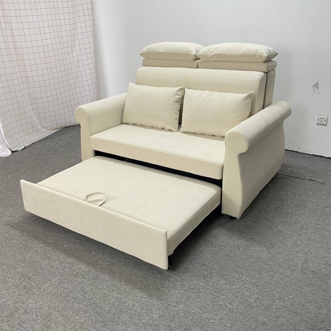 Sofá cama plegable 1.5m1.. 8 metros de casa pequeña cama plegable de látex para una sola persona tecnología de doble uso sofá cama