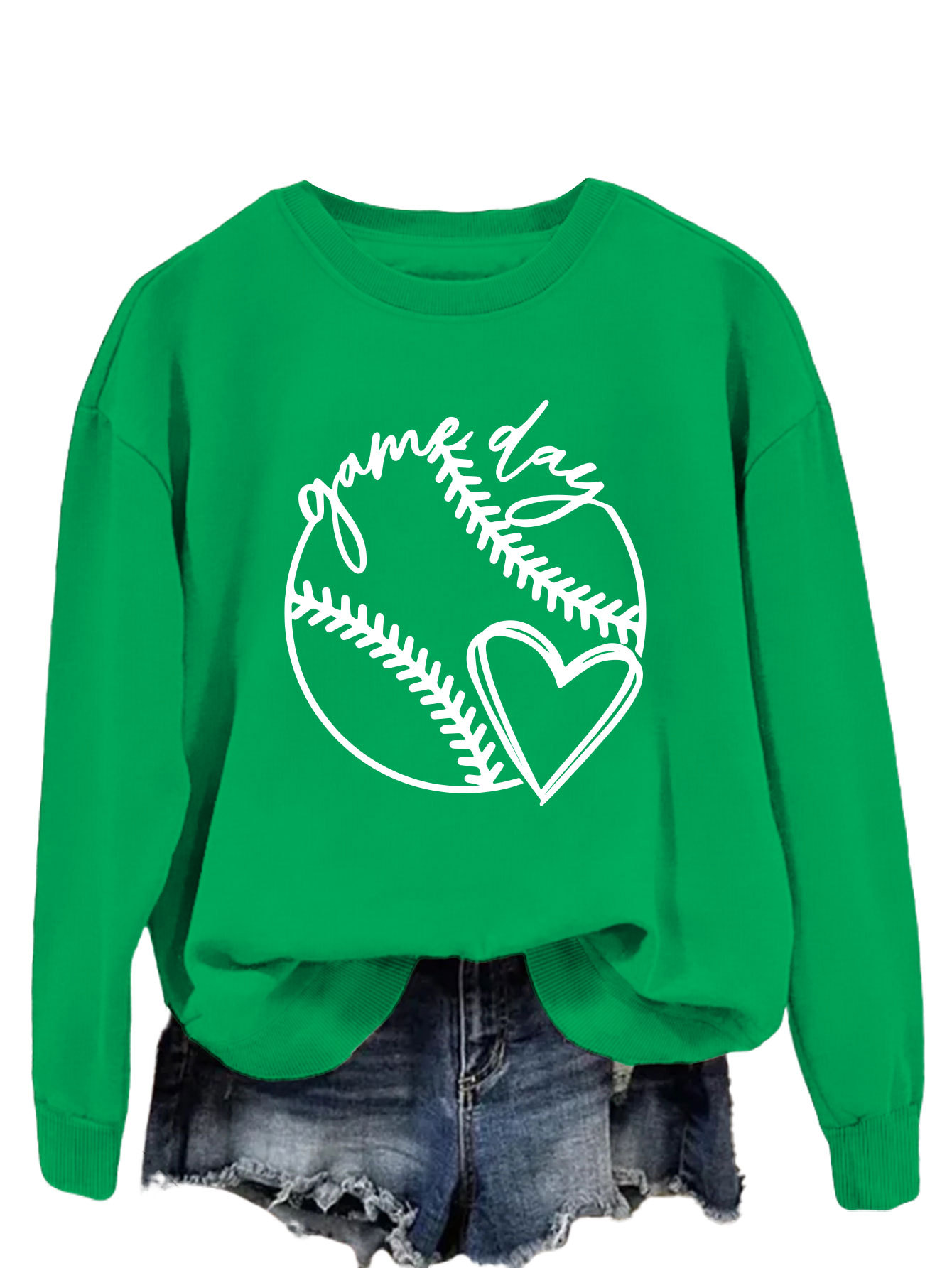Grass green sweatshirt (white font)