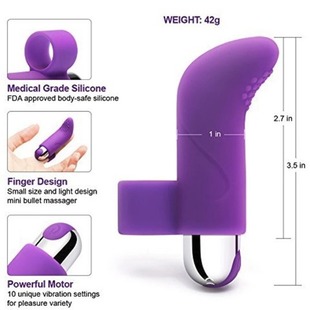 Silicone Rechargeable Bullet Finger   for Women and Men Masturbation Sex Vibration Rechargeable Flirting Toy