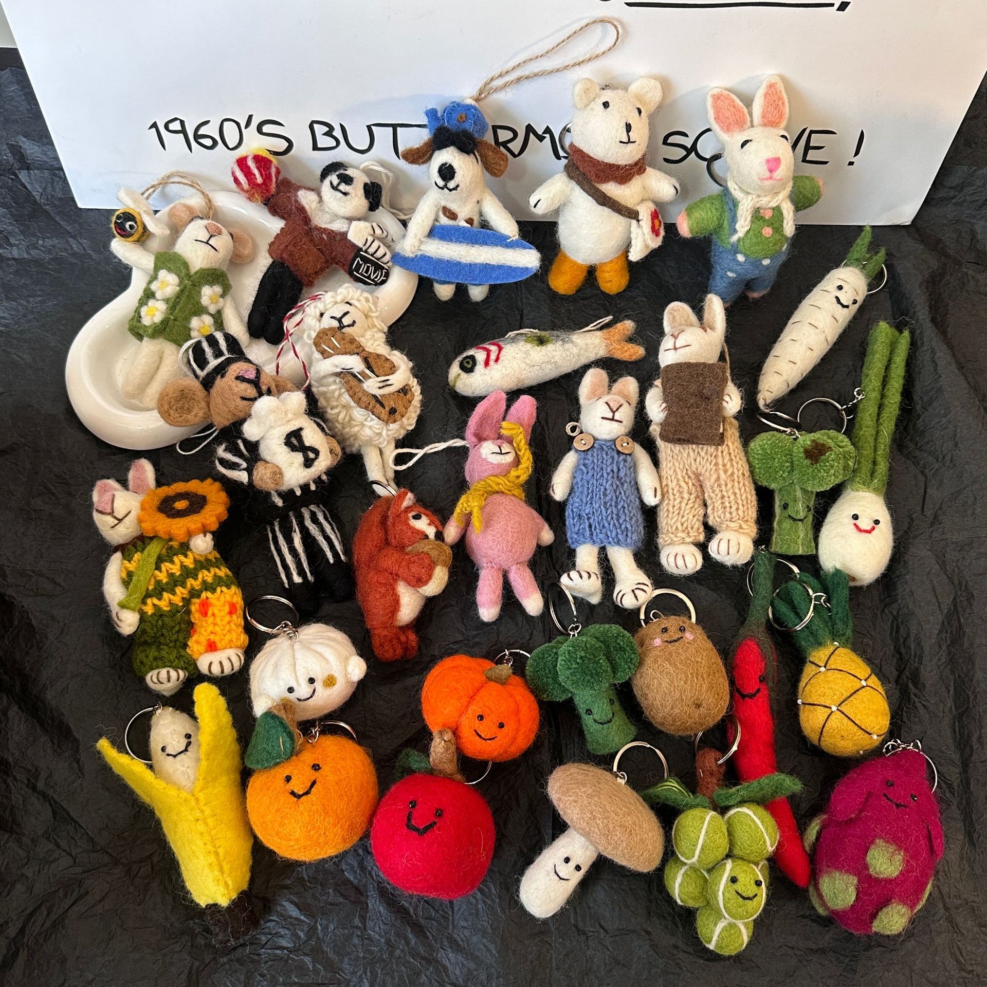 新款尼泊尔羊毛毡挂件果蔬包挂可爱钥匙扣配件饰品挂饰配饰小礼品