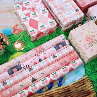 Factory Direct Sales Pink Small Fresh Wrapping Paper Fantasy Castle Children's Day Birthday Holiday Gift Decorative Paper