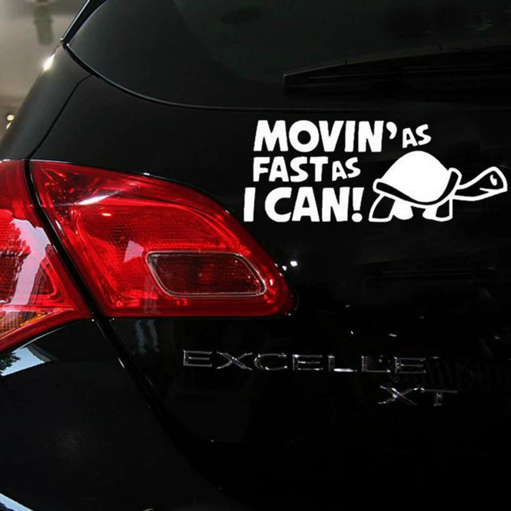 S150 MOVIN'AST AS I can!Персонализированная светоотражающая предупреждающая наклейка для машины