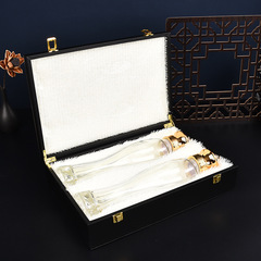 Custom-made leather liquor box for Baijiu, health wine, gift box packaging for two bottles of Shengyang liquor from Maotai Town