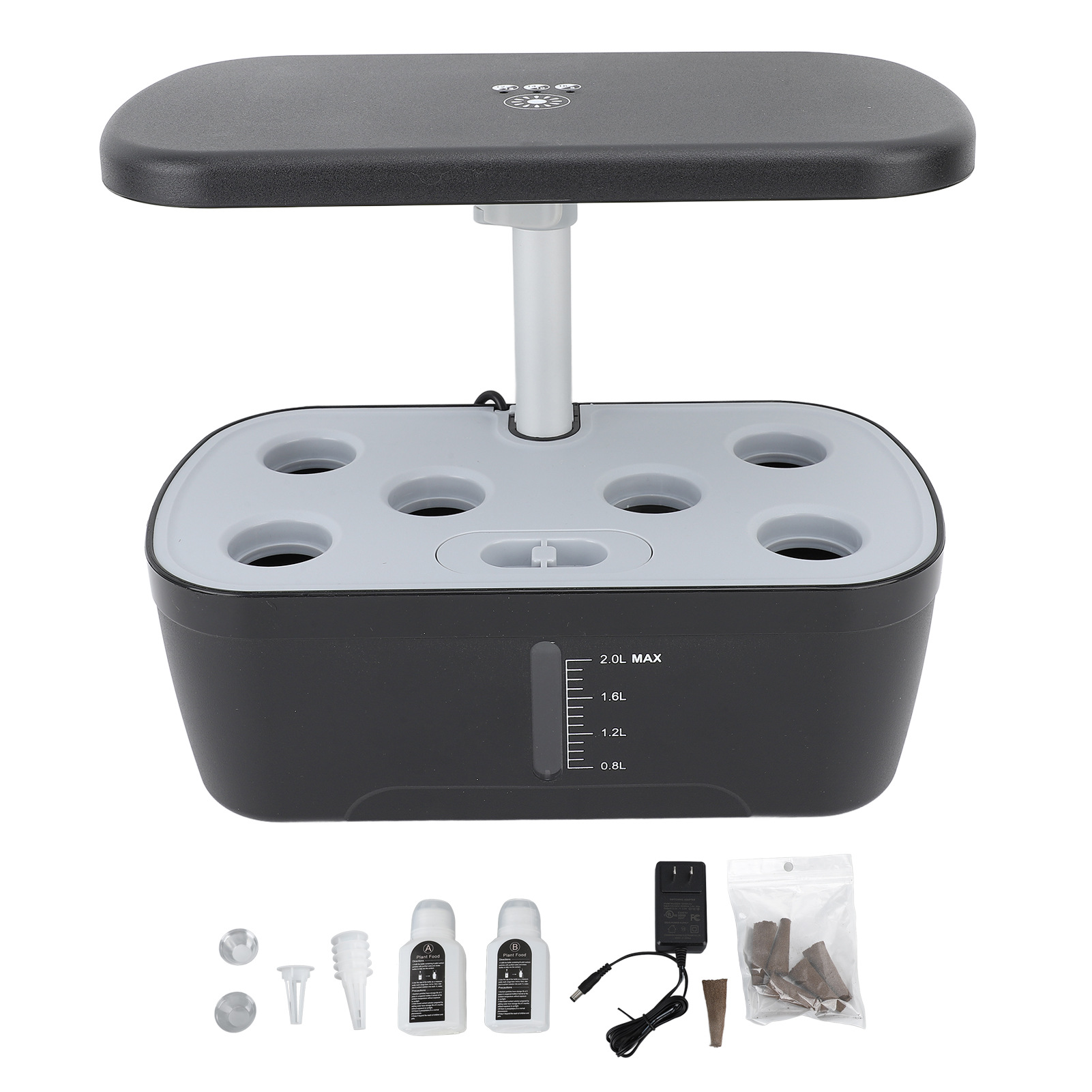 Amazon 3/6/8/12 hoyos LED de la planta de la máquina de plantación de la lámpara de crecimiento de la planta de interior cultivo sin suelo hidropónico