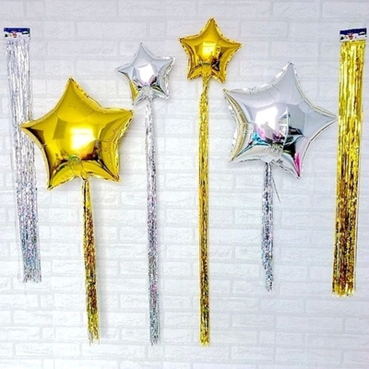 1 m Balloon Rain Silk Tassel Balloon Decorative Curtain Wedding Room Party Layout Photo Background Wall Curtain Decorative Rain Silk