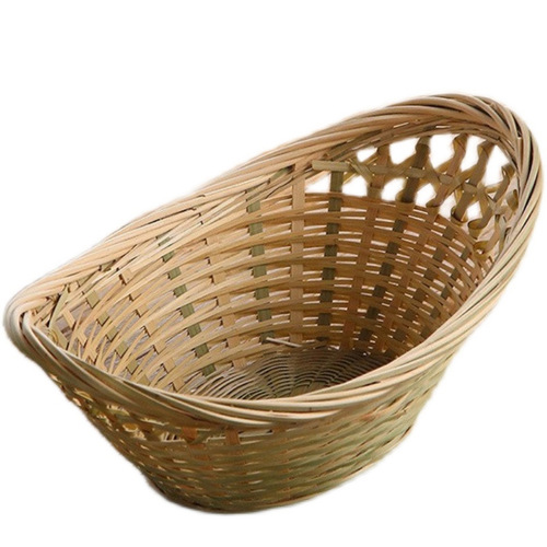 Bamboo-woven fruit tray, bamboo basket, storage container, bread & dried fruit/snack plate, basket, fruit bowl, restaurant candy holder, living room tea snack platter