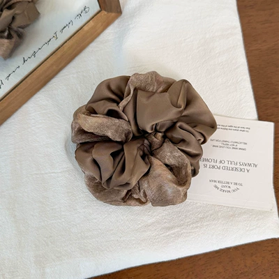 Saç üçün rezinlər and Coffee Color Combination, Hair Accessory - light-coffee-double-hair-tie
