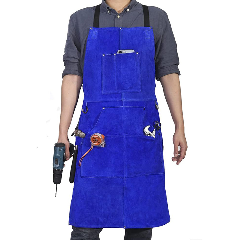 Delantal de lana de doble cara para comercio exterior de Amazon, con logotipo personalizado, ropa de trabajo para carpintería, barbacoa, jardinería y cocina, venta al por mayor