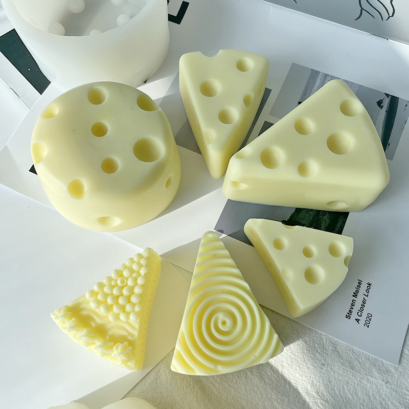 DIY queso pastel de queso hornear molde de silicona bloque geométrico queso mousse jabón hecho a mano molde de silicona