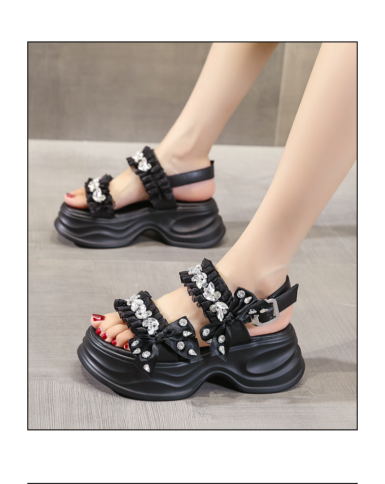 Sandal đế bệt xỏ ngón phong cách La Mã mùa hè 2024 — Màu be, Màu đen, Màu xám bạc chi tiết 16