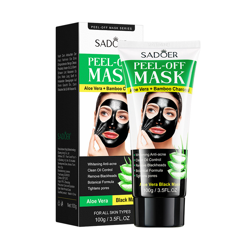 Vollständiges Englisch SADOER Aloe Vera Reinigungs- und Aufhellungs-Peel-Off-Maske zur Entfernung von Mitessern_voghion.com
