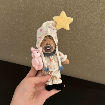 Bag Pendant Funny Doll – Pluş açarlıqlar - retro-star-cow-grandpa-pendant
