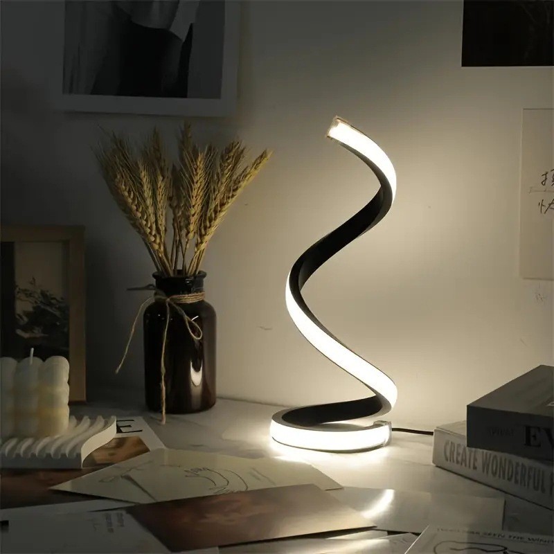 Lámpara de mesa LED USB 5V con diseño moderno, luz decorativa para bar o dormitorio, 3 tonos y brillo regulable