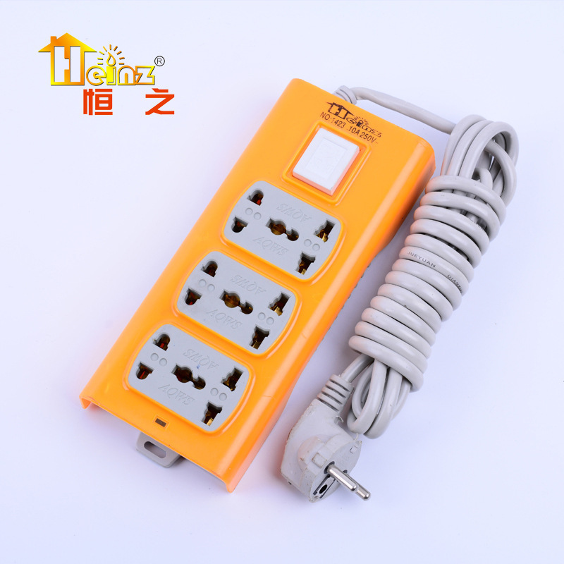 Interruptor de color creativo multifuncional conector de conector de alimentación poroso doméstico con conector de conector inteligente