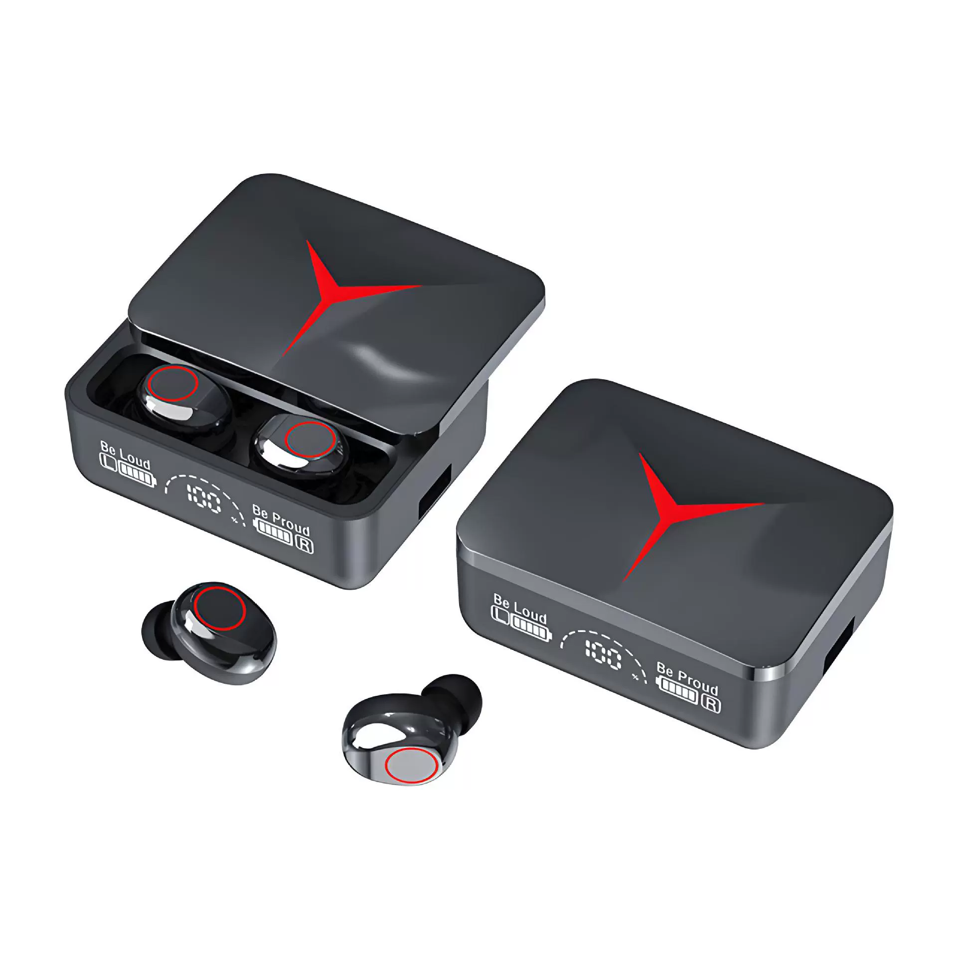 Bluetooth Headphones Y30 TWS4, Long-Range 30 m, Touch Controls, Charging Case