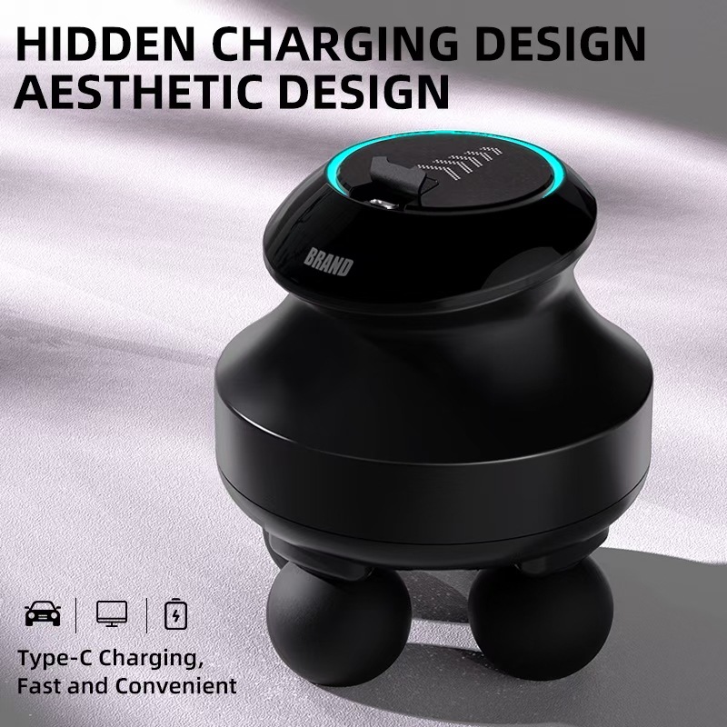 Pistola de Fascia de cuatro cabezas sin cepillo de nivel profesional transfronterizo potente masajeador totalmente automático masajeador eléctrico profundo muscular