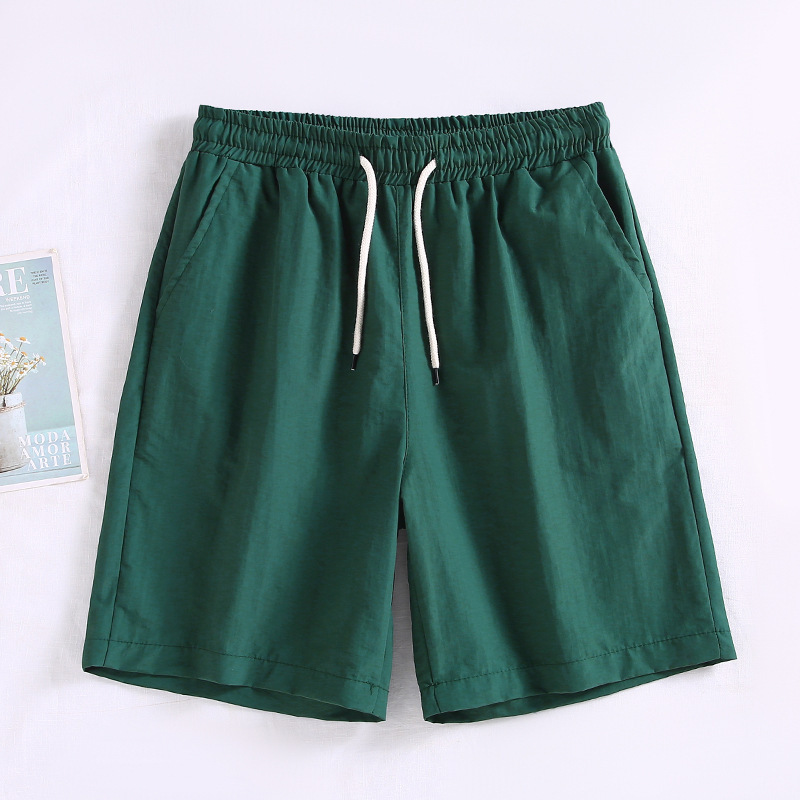 Men's Quick-Dry Polyester Casual Shorts With Geometric Print - Lightweight Breathable 5-Inch Running Beach Shorts For Summer_voghion.com