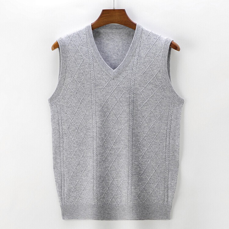 Middle-Aged and Elderly Men's Vests, Wool Vests for Middle-Aged Dads, Knitted Jacquard Vests for Grandfathers, Cross-Border Hot Selling Middle-Aged and Elderly Men's Vests, Wool Vests for Middle-Aged Dads, Knitted Jacquard Vests for Grandfathers, Cross-Border Hot Selling