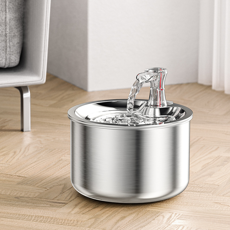 Stainless Steel Pet Supplies Water Dispenser with Automatic Circulating Water, Cat Water Dispenser Wholesale, Amazon Pet Supplies Stainless Steel Pet Supplies Water Dispenser with Automatic Circulating Water, Cat Water Dispenser Wholesale, Amazon Pet Supplies