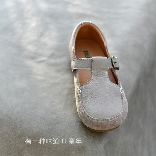 Girls Genuine Leather Children's Shoes Spring and Autumn Single Shoes Campus Black Leather Shoes  New Baby Trendy Shoes Soft Cowhide Trendy