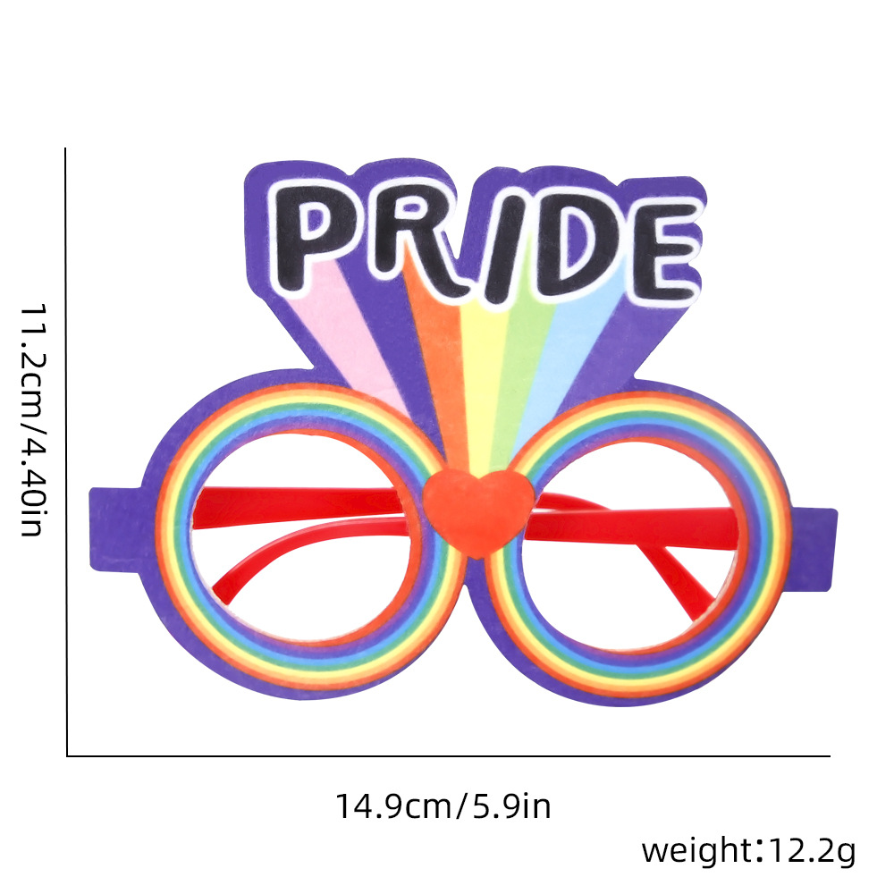 新款自豪日眼镜同性恋爱骄傲月派对聚会拍照道具PrideDay彩虹眼镜详情4