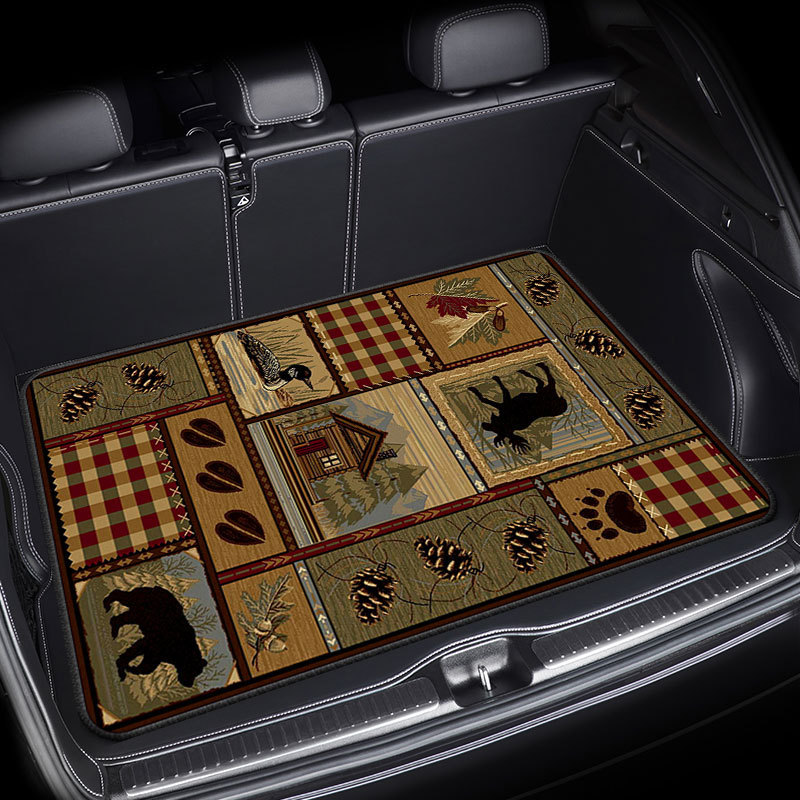 Cross-border American car trunk mat crystal velvet floor mat dirty and easy to take care of car sound insulation mat items dust mat