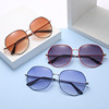 Fashionable sunglasses, metal marine glasses solar-powered