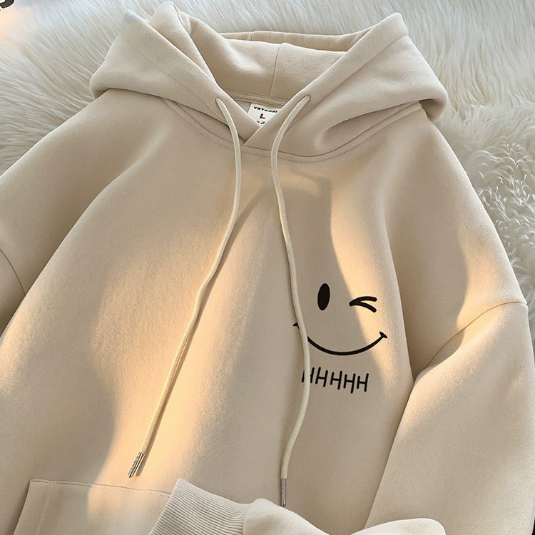 Мужской свитер со смайликом на весну и осень-зиму 2023, новый модный бренд, тяжелое свободное утолщенное Мужское пальто, верхняя одежда