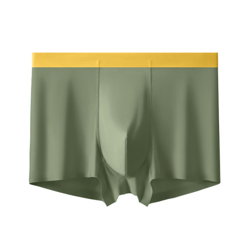 Naked Ice Silk Invisible Men's Underwear Zero-Feel Comfortable Breathable Skin-Friendly Silk-Lined gusset Antibacterial Straight-leg briefs for dropshipping