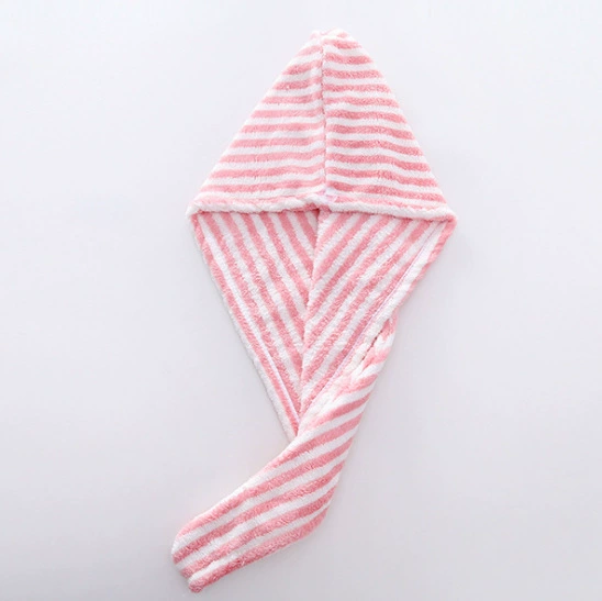 Coral hair towel, breathable cute dry cotton shower cap, (Cross-border trading), water absorbent