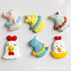 Magnetic fridge magnet, cartoon resin with accessories, new collection, rooster, for luck, handmade