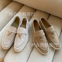 工厂直销外贸高版LP一脚蹬休闲女鞋大码懒人鞋百搭真皮乐福鞋女