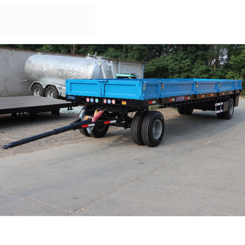 9吨农用挂车 平板拖车 可上牌拖拉机拖斗 全挂拖车