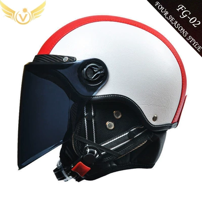 Safety Helmet – Motosiklet kaskı (dəbilqə) - red-long-tea-mirror
