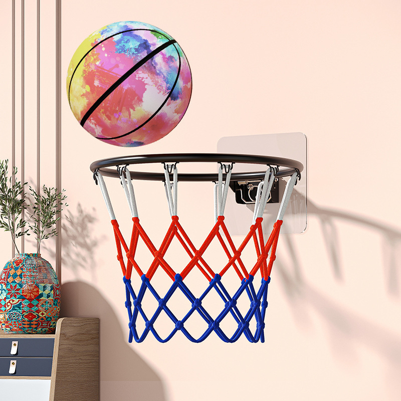 Home Basketball Hoop Indoor Children's Shooting Rack Silent Wall-Mounted Rebounder Folding Suction Cup Basketball Rack Small Basketball Hoop
