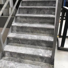 楼梯大理石踏步板 杜若灰色石材天然室内地面大理石加工
