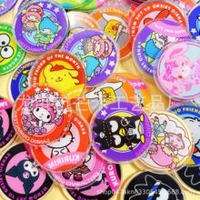 6cm汇总跨境TK爆款抖音亚克力片片双面贴片卡通创意DIY饰品配件