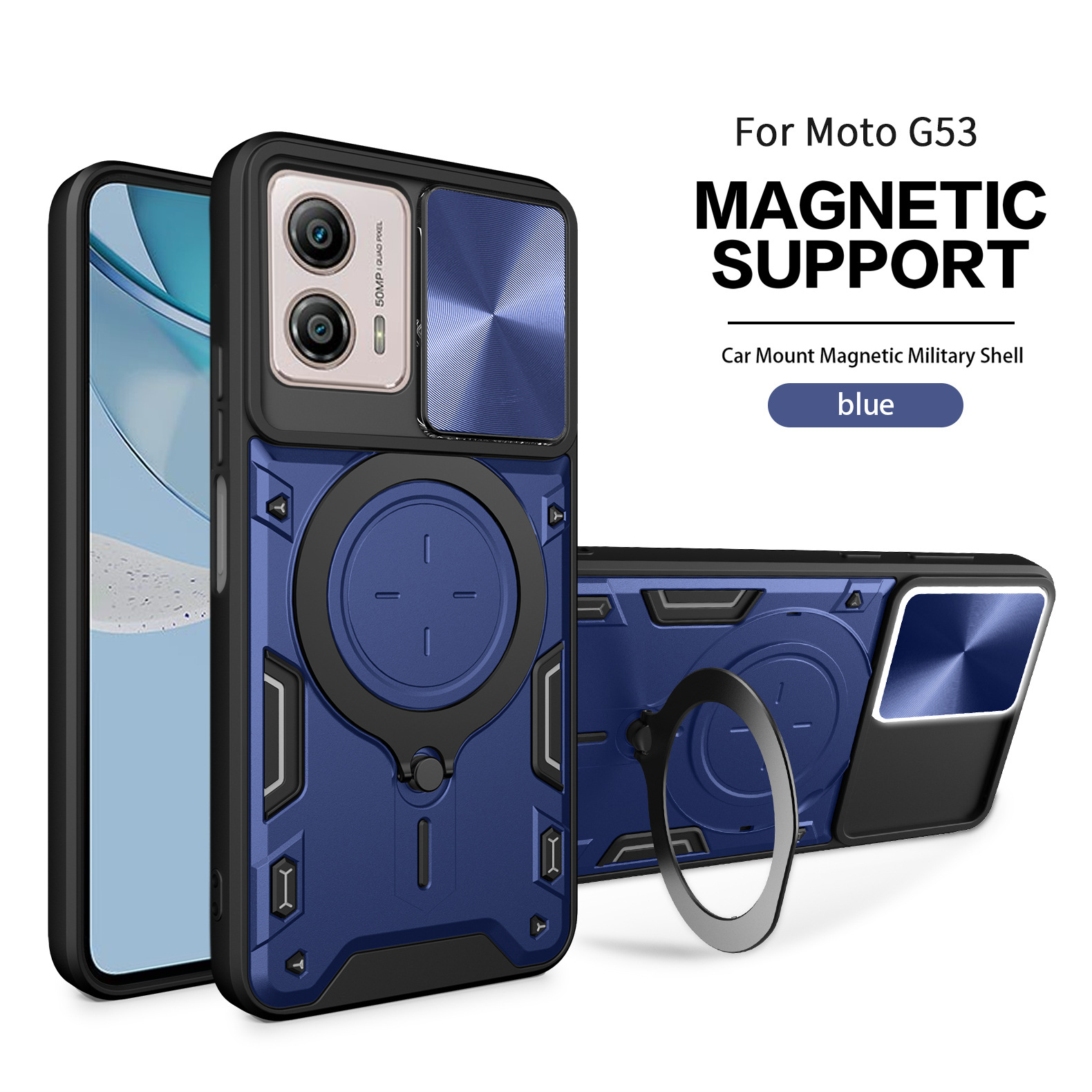 Funda Protectora para Teléfono con Ventana Deslizante Estilo Hogar para Moto Edge60Pro, 60Fusion, Soporte Magnético Giratorio