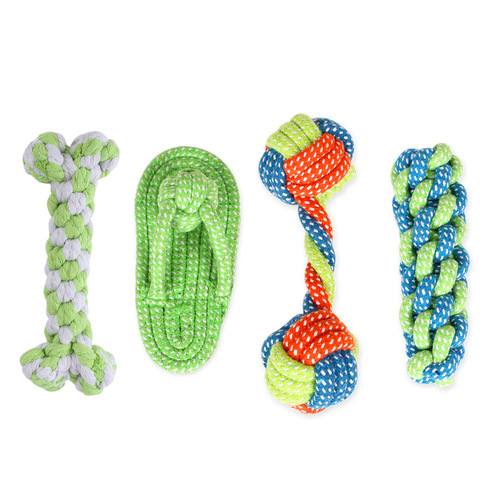 Amazon Pet Supplies Dog Cotton Rope Toy Teeth Cleaning Dog Rope Combination Set Wholesale