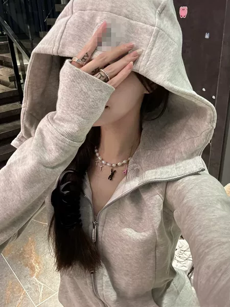 Original Luluscuba Slim-Fit Thin Fleece Full-Zip Hooded Sweatshirt Casual Comfortable Jacket with Hood for Women