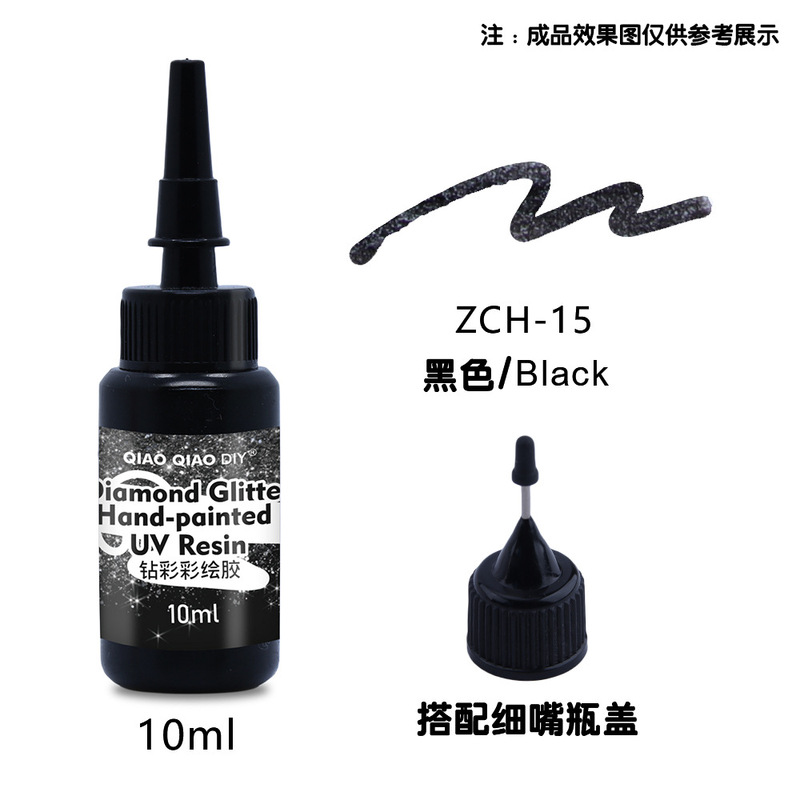 メーカー卸売 UV カラー接着剤 24 色ダイヤモンドフラッシュ UV カラー接着剤顔料 DIY 塗装ビーズ無臭カラー接着剤 UV 接着剤|undefined