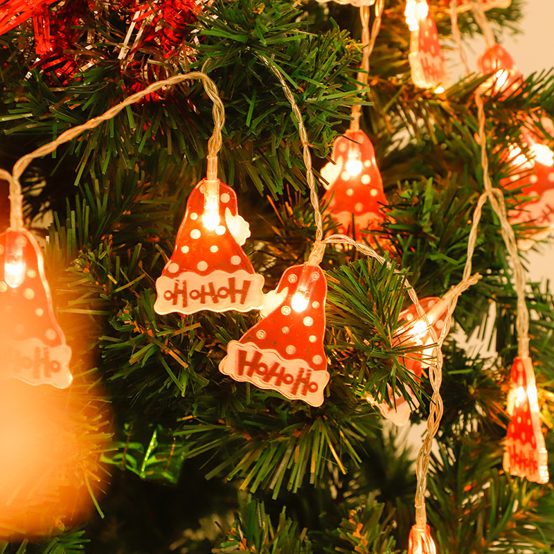 Decoración navideña, luces de colores, luces intermitentes, luces de cadena, alces huecos, luces colgantes, decoración de la habitación de la niña, atmósfera del maletero