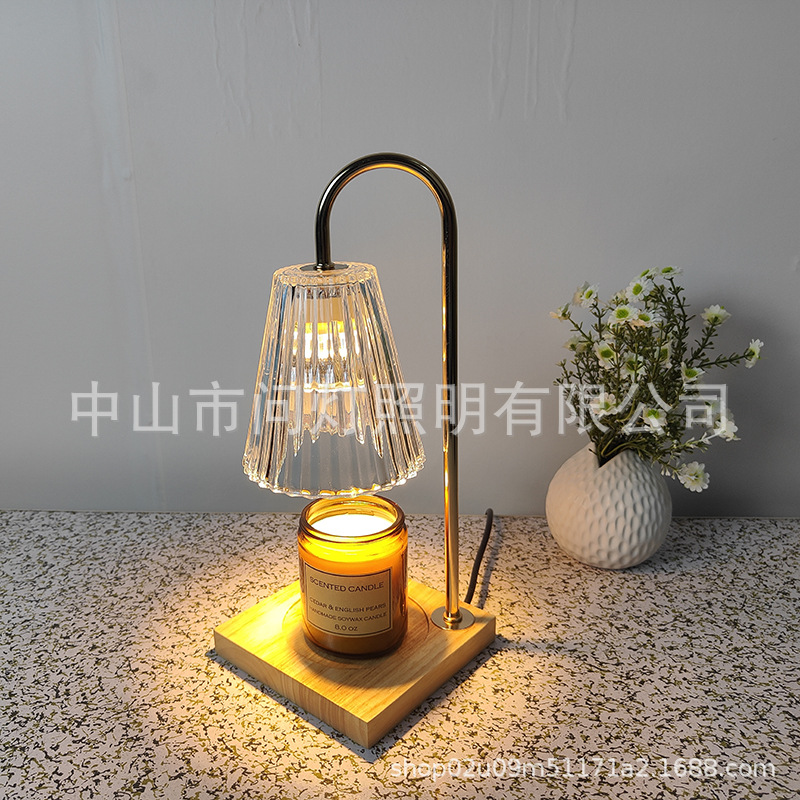 Lámpara de cera aromaterapia hogar creativo dormitorio decoración romántica lámpara de mesa decorativa ins vela lámpara de incienso sin humo