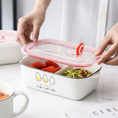 学生や会社員向けのセラミック弁当箱、蓋付き和風電子レンジ加熱弁当箱、弁当箱