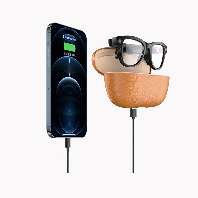 Cross-Border M02 Ultra Smart Glasses 800W Pixel Video Recording, Photo Recognition, Ai Translation Assistant with Charging Compartment