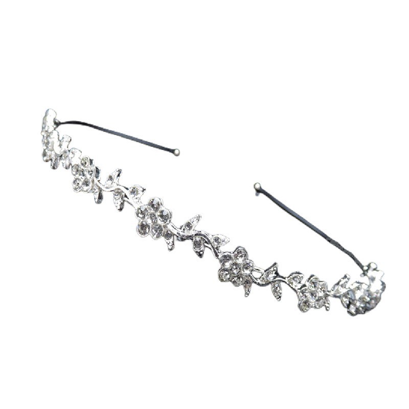 Fábrica recomendar tocado nupcial Comercio exterior moda diadema accesorios para el cabello rhinestone joyería garra cadena pequeña princesa joyería al por mayor